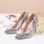 Charmant Zilveren Kristal Rhinestone Avond Pumps 2024 11 cm Naaldhakken / Stiletto Spitse Neus Pumps Hoge Hakken