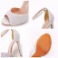 Chic / Beautiful White Pearl Wedding Shoes 2022 11 cm Stiletto Heels Ankle Strap Open / Peep Toe Wedding Sandals High Heels
