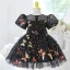Chic / Belle Noire Papillon Paillettes Anniversaire Robe Ceremonie Fille 2023 Encolure Dégagée Manches Courtes Courte Robe Ceremonie Fille