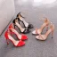Sexy Schwarz Abend Sandalen Damen 2023 Knöchelriemen 11 cm Stilettos Peeptoes Sandaletten Hochhackige