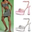 Sexy Argenté Faux Diamant Chaussure De Mariée 2022 Bride Cheville 11 cm Talons Aiguilles Peep Toes / Bout Ouvert Mariage Talons Hauts