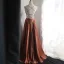 Sexy Coffee Beach Holiday Casual Prom Dresses 2024 A-Line / Princess Spaghetti Straps Sleeveless Backless X-Strap Floor-Length / Long Formal Dresses