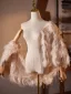 High-end Jaw-dropping Champagne Handmade  Feather Tassel Evening Party shawl 2026
