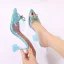 Sexy Transparent Bleu Ciel Vêtement de rue Sandales Femme 2022 Faux Diamant Noeud 9 cm Talons Aiguilles Peep Toes / Bout Ouvert Sandales Talons Hauts