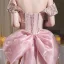 High End Glitzernden Rosa Strass Pailletten Schmetterling Ballkleider 2026 A Linie Off Shoulder Ärmellos Rückenfreies Schleife Lange Festliche Kleider