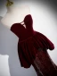 Sexy Burgundy Sequins Evening Dresses 2024 Trumpet / Mermaid Strapless Sleeveless Backless Floor-Length / Long Evening Party Formal Dresses