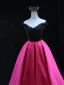 Vintage / Retro Fuchsia Prom Dresses 2025 Ball Gown Strapless Sleeveless Backless Floor-Length / Long Prom Formal Dresses