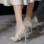 Charmant Ivory / Creme Schleife Pailletten Brautschuhe 2022 10 cm Stilettos Spitzschuh Hochzeit Pumps Hochhackige