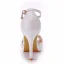 Elegant White Pearl Rhinestone Lace Flower Wedding Shoes 2023 Ankle Strap 10 cm Stiletto Heels Open / Peep Toe Wedding Sandals High Heels