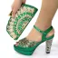 Charming Silver Rhinestone Evening Party Womens Sandals Clutch Bags 2023 10 cm Thick Heels Open / Peep Toe Sandals High Heels Clutch Bags