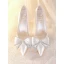 Fashion Ivory Rhinestone Bow Wedding Shoes 2023 Leather 8 cm Stiletto Heels Pointed Toe Wedding Pumps High Heels