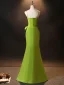 Fashion Green Evening Dresses 2024 Trumpet / Mermaid Spaghetti Straps Sleeveless Backless Floor-Length / Long Prom Formal Dresses