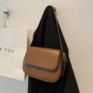 Vintage Eenvoudige Koffie Straatkleding Pu Handtas 2024