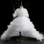 High Low Black Cascading Ruffles Prom Flower Girl Dresses 2022 Ball Gown Scoop Neck Sequins Short Sleeve Court Train Flower Girl Dresses