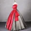 Unusual Grey Two Tone Satin Prom Dresses 2024 Ball Gown Strapless Sleeveless Backless Floor-Length / Long Prom Formal Dresses