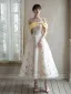 Flower Fairy Multi-Colors Sequins Homecoming Graduation Dresses 2024 A-Line / Princess Off-The-Shoulder Sleeveless Backless Tea-length Formal Dresses