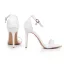 Minimaliste Blanche 10 cm Talons Aiguilles Bride Cheville Chaussure De Mariée 2025 Mariage Talons Hauts Sandales Peep Toes / Bout Ouvert Chaussure De Mariée