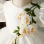 Chic / Beautiful White Embroidered Appliques Short Wedding Flower Girl Dresses 2026 Ball Gown Scoop Neck Puffy Short Sleeve