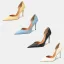 Elegant Sky Blue Evening Party Leather Womens Shoes 2026 9 cm Stiletto Heels Pointed Toe High Heels