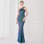 Sparkly Beige Sequins Evening Dresses 2022 A-Line / Princess One-Shoulder Sleeveless Backless Floor-Length / Long Evening Party Formal Dresses