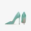 Modest  Mint Green Evening Party Satin Pumps 2023 Leather 12 cm Stiletto Heels Pointed Toe High Heels Pumps