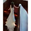 Charmant Ivoire Appliques En Dentelle Fleur Robe De Mariée 2022 Trompette / Sirène Bustier Sans Manches Dos Nu Longue Mariage