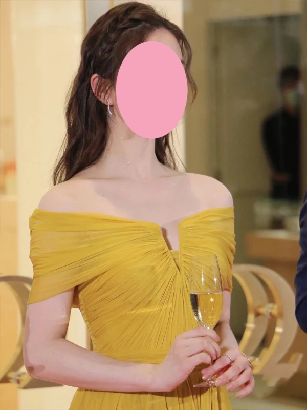 Chic / Beautiful Yellow Chiffon Evening Dresses A-Line / Princess 2023 Strapless Sleeveless Backless Floor-Length / Long Evening Party Formal Dresses