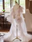 Fashion Blushing Pink Handmade  Tulle shawl Jackets & wraps 2024