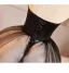 Audrey Hepburn-Stil Schwarz Applikationen Ballkleider Ballkleid 2024 Bandeau Ärmellos Rückenfreies Lange Ball Festliche Kleider