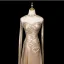 Sexy Champagner Sweep / Pinsel Zug Abendkleider 2025 Meerjungfrau Bandeau Ärmellos Rückenfreies Abend Festliche Kleider