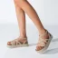 Schlicht Gelb Strassenmode Strand Flechten Sandalen Damen 2022 6 cm Keilabsatz Peeptoes Sandaletten
