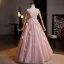 Luxury / Gorgeous Blushing Pink Sequins Appliques Prom Dresses 2025 Ball Gown Strapless Sleeveless Backless Floor-Length / Long Prom Formal Dresses