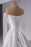 High End Weiß Handgefertigt Perlenstickerei Pailletten Brautkleider / Hochzeitskleider 2024 Meerjungfrau Off Shoulder Lange Ärmel Rückenfreies Kapelle-Schleppe Hochzeit