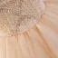 Elegant Champagne Beading Sequins Prom Dresses 2023 Ball Gown V-Neck Short Sleeve Backless Floor-Length / Long Prom Formal Dresses