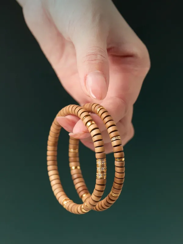 Vintage / Retro Brown Handmade  Sandalwood Bracelet Accessories 2025