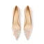 Charmant Champagner Strass Brautschuhe 2024 Leder 8 cm Stilettos Spitzschuh Hochzeit Pumps Hochhackige