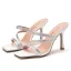 Sexy White Rhinestone Evening Party Womens Sandals 2022 9 cm Stiletto Heels Open / Peep Toe Sandals High Heels