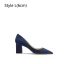 Chic / Beautiful Burgundy Prom Leather Pumps 2024 8 cm Block Heels Pointed Toe High Heels