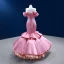 Unusual Candy Pink Cascading Ruffles Prom Dresses 2022 Trumpet / Mermaid Strapless Flower Sleeveless Backless Floor-Length / Long Prom Formal Dresses