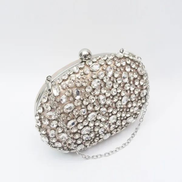 Bling Bling Champagne Rhinestone Evening Party Clutch Bags 2023