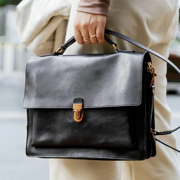 Vintage / Retro Brown Leather Street Wear Women's Bags 2022 Tote Bag Shoulder Bags
