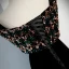 Elegante Schwarz Samt Pailletten Abendkleider 2023 A Linie Bandeau Ärmellos Rückenfreies Lange Abend Festliche Kleider