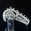 Vintage Srebrny Perła Rhinestone Kryształ Ślub Tiara Ozdoby Do Włosów Ślubne 2022 Cyrkon Stop Ozdoby Do Włosów Ślubne