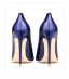 Chic / Belle Bleu Roi Cuir Verni Bureau OL Escarpins 2022 Cuir 10 cm Talons Aiguilles À Bout Pointu Escarpins Talons Hauts