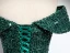 Vintage / Retro Dark Green Beading Sequins Prom Dresses 2024 Ball Gown Off-The-Shoulder Sleeveless Backless Floor-Length / Long Prom Formal Dresses