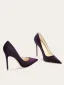 Élégant Violet Soirée Paillettes Escarpins 2026 Cuir 10 cm Talons Aiguilles À Bout Pointu Escarpins Talons Hauts