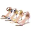 Charming Blushing Pink Lace Flower Prom Womens Sandals 2022 Pearl 7 cm Stiletto Heels Open / Peep Toe Sandals High Heels