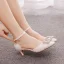 Chic / Belle Blanche Faux Diamant Chaussure De Mariée 2023 Bride Cheville 5 cm Talons Aiguilles À Bout Pointu Mariage Sandales Talons Hauts