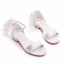 Sexy Weiß Perle Knöchelriemen Schleife Flache Brautschuhe 2023 Peeptoes Hochzeit Sandaletten