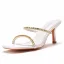 Sexy White Cocktail Party Womens Sandals 2022 Multi-Colors Rhinestone 7 cm Stiletto Heels Open / Peep Toe Sandals High Heels